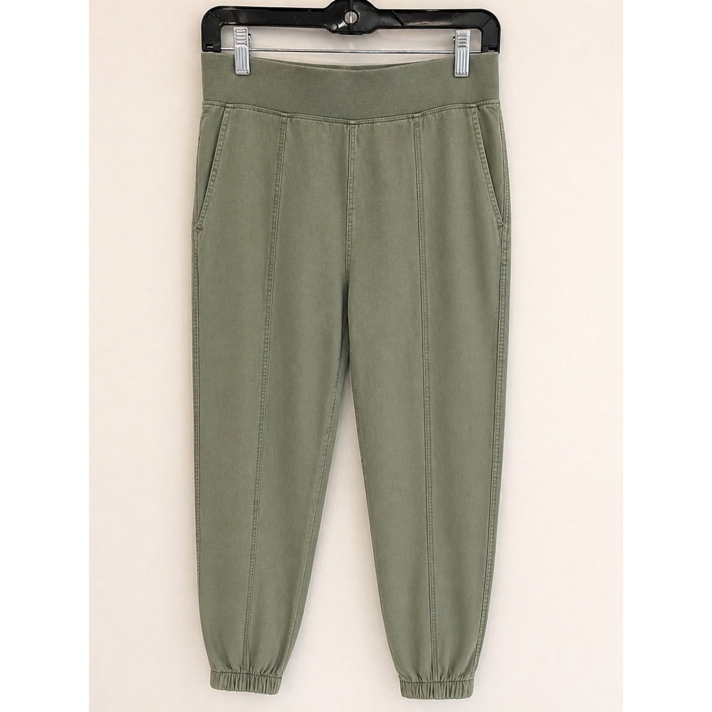 Faherty Sage Green Jogger Pants Elastic Waist Tapered Casual Size Medium